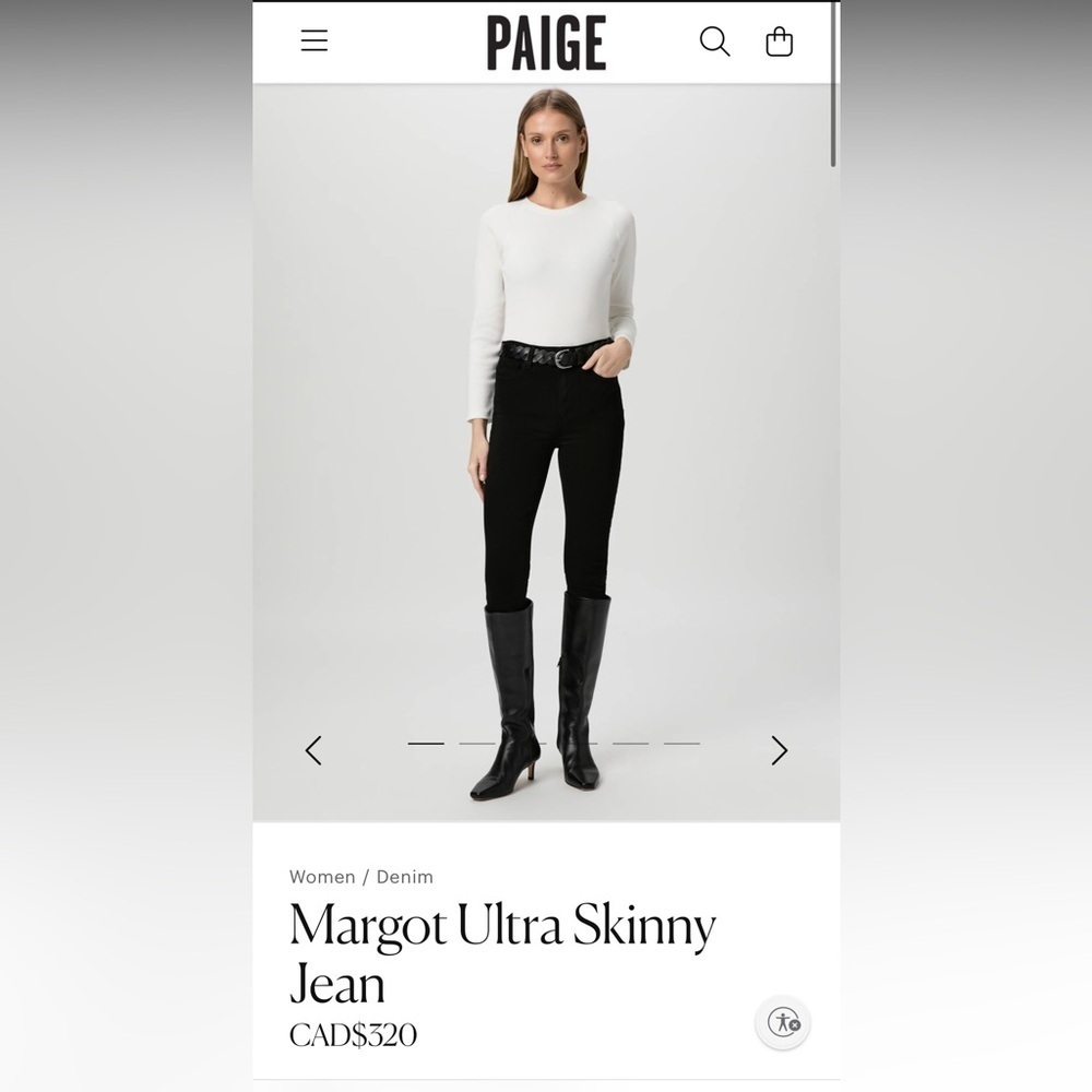 Paige Margot High Rise Ultra Skinny $320 Jeans sz 28 - Picture 10 of 10